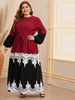 European And American Fashion Plus Size Women's Stitching Dress