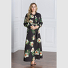 New Fashion Long Skirt Hui Nationality Saudi Arabia Fashion Muslim Worship Service Full Button Lapel Cardigan Robe
