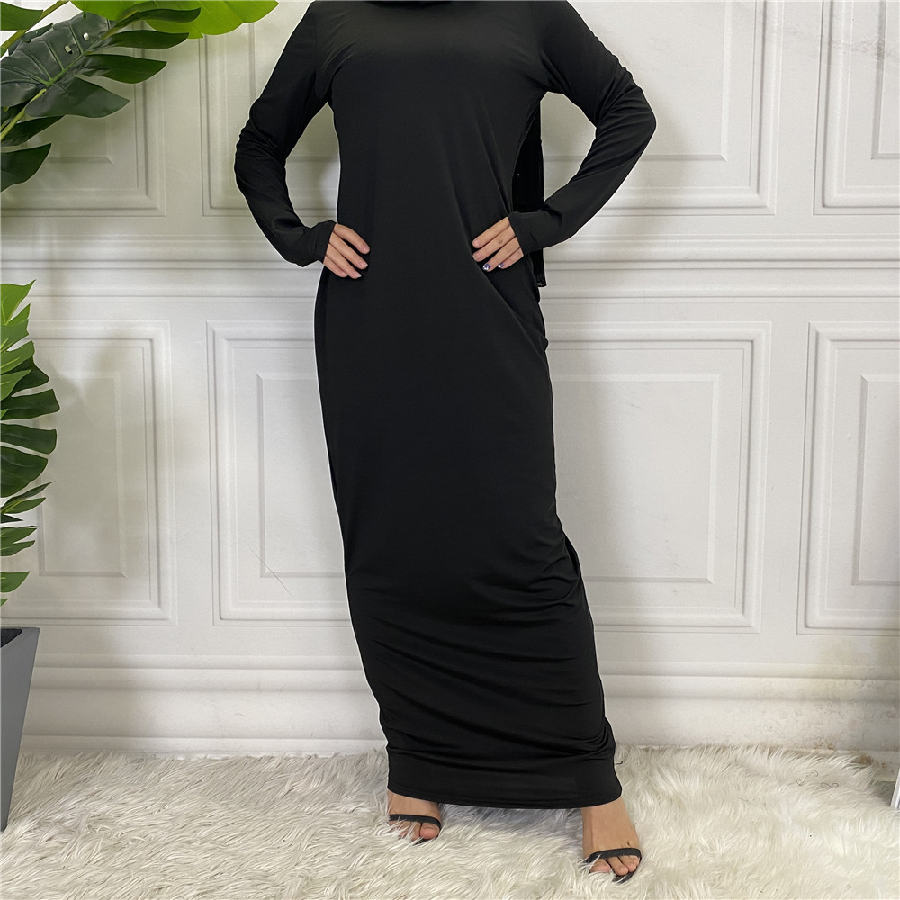2022 Best selling new simple and fashionable women's pure color Muslim cardigan in the Middle East