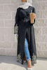 2022 Ebay Hot Sale Middle Eastern Muslim Long-sleeved Embroidered Beaded Robe Women Arab Long Cardigan
