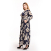 Middle Eastern Fashion Muslim Dress Printed Slim Plus Size
