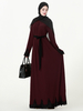 Islamic Long-sleeved Embroidery Tuekey Front Ruffled Fashionable Muslim Dress Dubai Hot Sale Dress
