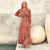 Dubai Arabic Latest Fashion Modern Lady Islamic Lace Modest Muslim Maxi Dresses Abaya