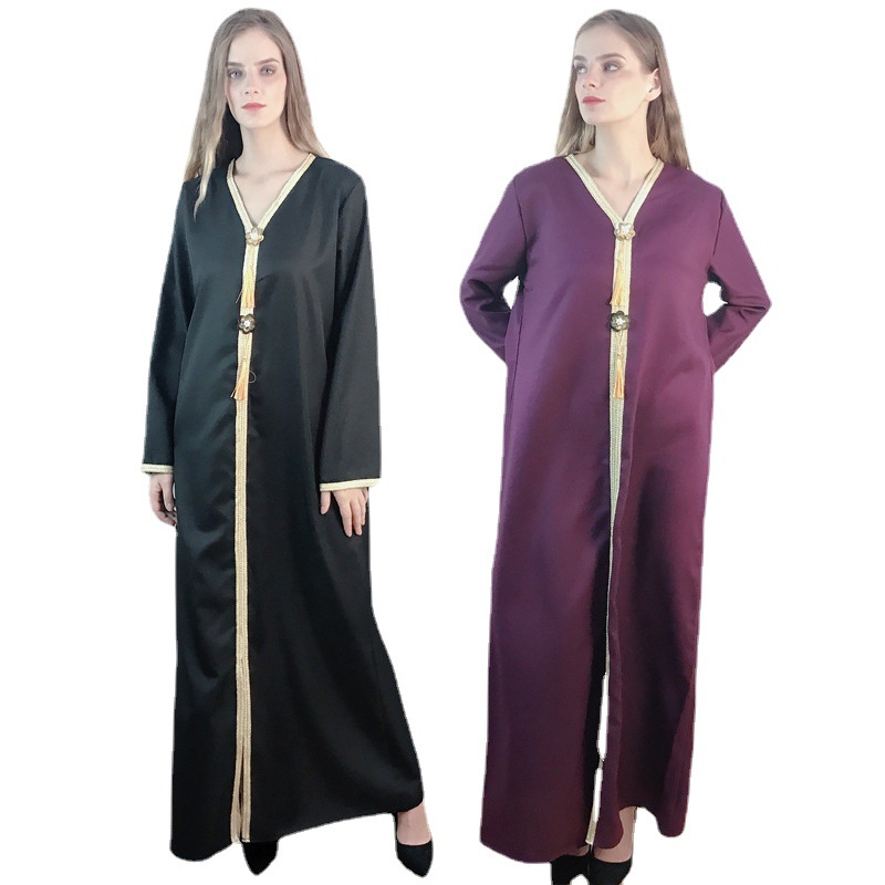  Islamic Clothing Arab Thobe Kaftan Jilbab Dubai Bat Sleeve Turkish 2022 Jalabiya Caftan Modest Burka Kimono Abaya Muslim Prayer Women Maxi Dress Open Abaya