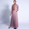 Autumn Matte A-line Dress with Lantern Sleeves Basic Long Skirt Muslim Female Abaya Cross-border 1
