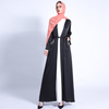 Ramadan Pure Color Wide Cuff Satin Cardigan Lace-up Tassel Diamond Pocket Dubai Middle Eastern Robe Female Cross-border