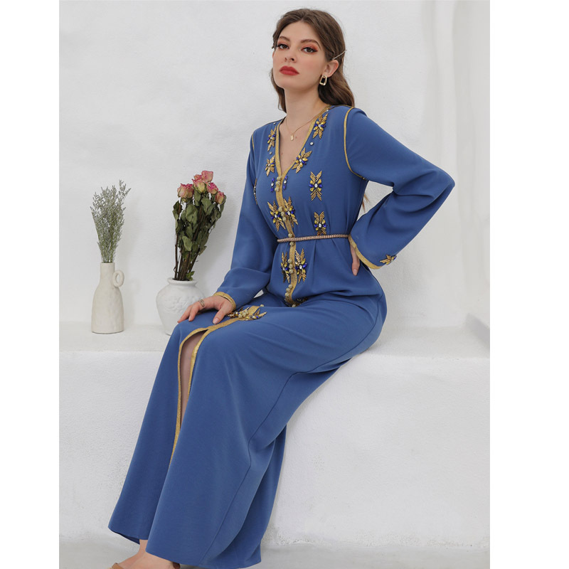Modest Cardigan Long Sleeve Islamic Dubai Maxi Dresses Muslim Clothing Robe Asia Women's Abaya