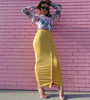 2022 Aliexpress Pleated Velvet Muslim Lady New Design Color Fashion Sheath Dress Skirt