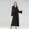 Middle East Net Red Same Fashion Women's Muslim Cardigan Embroidered Slim Long Sleeve Abaya