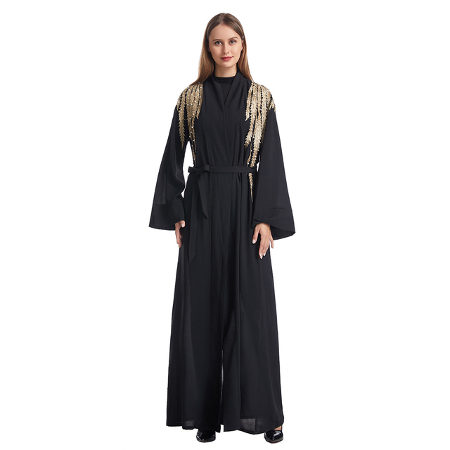 Collection Muslimah Borka Fashion Modest Islamic Clothing Baju Kaftan Embroidery Fabric Muslim Dress Dresses Women Kurta Abaya kimono open abaya
