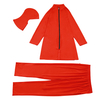  Plus Size Swimming Cap Pants Muslim Sportswear Islamic Clothing Women Swimwear Fabric Sportswear Fashion 3 Pieces Full Cover 2021 Modest Swimwear Swimsuit Burkini