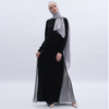 Middle East Cross-border Crumpled Prong Horn Muslim Women's Export Long Dress Round Neck Full Length Abaya