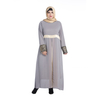 New Fashion Robe Chiffon Satin Hui Muslim Stitching Long-sleeved Dress Full Lining Plus Size Women