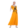 New Fashion Autumn New Middle Eastern Fashion Plus Size Women's Car Flower Lantern Sleeve Long Skirt