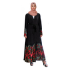 Amazon Muslim Women's Cardigan Dress Loose Stretch Chiffon Embroidery AliExpress Stitching Cardigan Robe