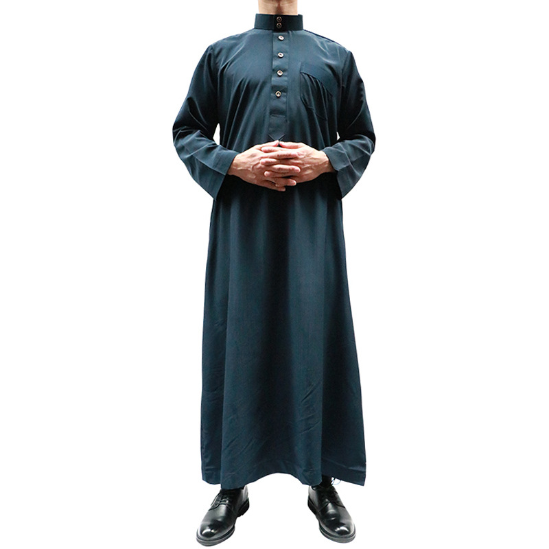 Wholesale Middle East Men's Arabic Islamic Qatar Nigeria Robe Muslim Thobe