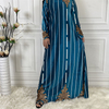 2022 AliExpress Amazon Middle East Fashion Women's Fall/Winter High Quality Gold Velvet Printed Long Sleeve Dress