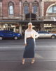 Middle East Denim Modest Muslim Lady New Design Color Fashion Sheath Dress Ins Long Button Skirt