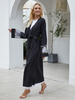 Cross-border Source of Fashion Women's Mesh Fabric Stitching Hot Drilling Muslim Cardigan Robe