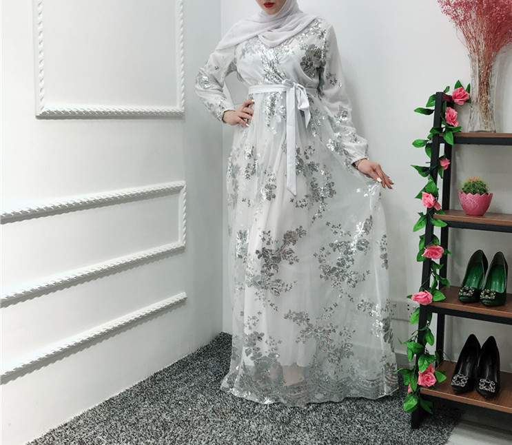 Modern Muslim Dubai Chic Colored Maxi Dresses Cheap Turkey Latest Fashion Modest Islamic Abaya
