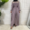 AliExpress Fashion Women's European And American Fake Two-piece Bandage And More Wear French Middle East Dubai Robe Dress