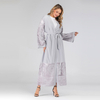 Foreign Trade Explosive Cardigan New Fashion Women's Embroidered Mesh Cardigan Dubai Robe Dress
