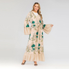 European And American Fashion Muslim Cardigan Hot Style Middle East Embroidery Stitching Abaya