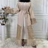 Cross-border Hot Style Sequin Embroidery Outer Gown Dubai Middle East Women's Chiffon Cardigan
