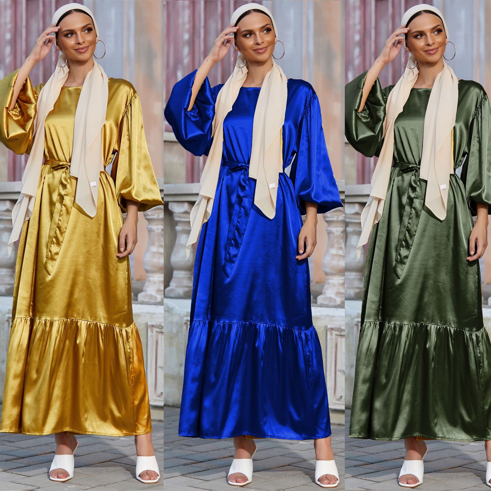 Ladies Elegant Arabic Maxi Dresses Islam New Modest Fashion Fancy Muslim Abaya