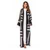 European And American Muslim Muslim Robe Striped Loose Lace Cardigan Women