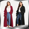 European And American Fashion Beaded Multi-layer Flared Sleeves with Solid Color Cardigan Robe