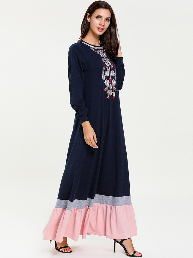  Islamic Clothing Hijabi Burka Musulmane Turkish Fabric Modest Cotton Kaftan Borka Dubai Turkish Women Fashion Burqa Femme Vetements Muslim Dresses Maxi Dress Abaya