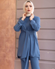  Top Dubai 2pieces Burka Maxi Modest Pants Two Piece Islamic Clothing Prayer Suit Kurti Printing 2022 Thobe Women Muslim Blouse Set