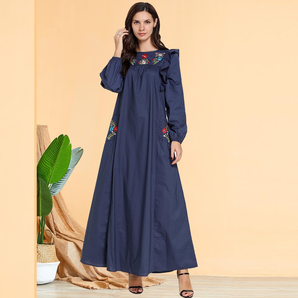  Women Kimono 2022 Islamic Clothing Caftan Prayer Modest Dubai Kaftan Burka Modern Arabic Jalabiya Thobe Muslim Jilbab Maxi Dress Abaya