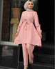  2022 Prayer Thobe Suit Solid Color Islamic Clothing Top Burka Kurti Pants Maxi 2pieces Modest Dubai Women Two Piece Muslim Blouse Set