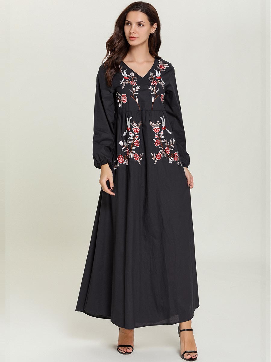  Islamic Clothing Modest Fashion Modern Jilbab Plus Size Women Arabic Cotton Kaftan Jalabiya Printing Burqa Burka 2022 Thobe Muslim Dubai Maxi Dress Abaya