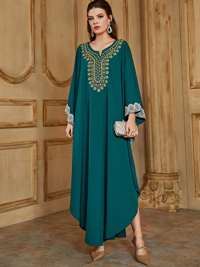  Lady Arabic Kaftan Modern Dubai Burqa Plus Size Modest Thobe 2022 Jilbab Burka Jalabiya Women Muslim Islamic Clothing Maxi Dress Abaya