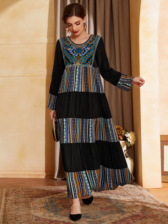  Jalabiya Kaftan Arabic Burka Prayer Dubai Modern Burqa Thobe Plus Size 2022 Jilbab Islamic Clothing Modest Muslim Women Maxi Dress Abaya