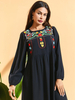  Embroidery Modest Islamic Clothing Dubai Robe Femme Musulman Borka Vêtements Vetement Femme Kebaya Maleisie Prayer Clothes Women Turkish Maxi Dress Abaya