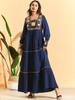  Vetement Femme Embroidery Dubai Modest Islamic Clothing Borka Robe Femme Musulman Turkish Women Prayer Clothes Kebaya Maleisie Vêtements Maxi Dress Abaya