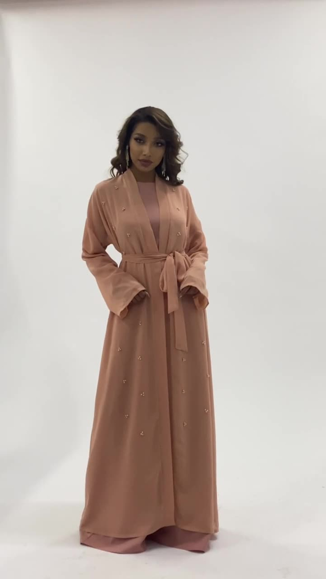 2021 Middle East New AliExpress Fashion And Elegant Arabian Beaded Waist Two-piece Set