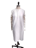 2022 New Muslim Abaya Middle East Pearl White Embroidered Long Sleeve Short Fashion Jacket