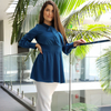 Casual 2022 Modern Malaysia New Arabic Design Dubai Islamic Women Modest Shirt