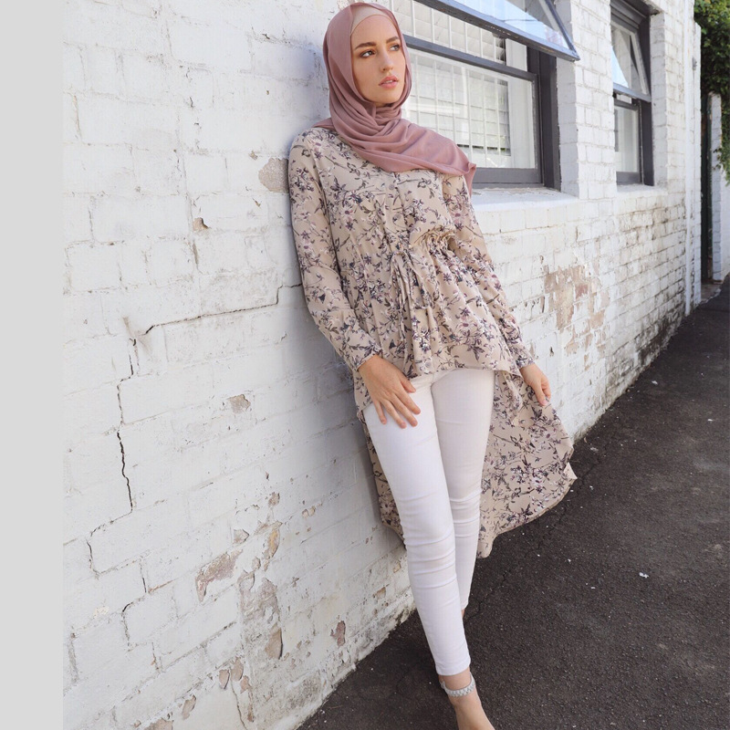 Modest Islamic Arabic Modern Women 2022 New Design Malaysia Casual Shirt