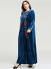  Robe Femme Musulman Modest Embroidery Borka Vêtements Dubai Islamic Clothing Prayer Clothes Turkish Women Vetement Femme Kebaya Maleisie Maxi Dress Abaya
