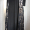 2022 Muslim Arab Middle East Slim Black High Elastic Crystal Linen Dress