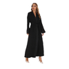 2022 Arab Middle East Black Long-sleeved Polka-dot Double-layer Fabric Elegant And Simple Robe