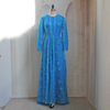 2022 Muslim Dubai Elegant Pure Color Embroidered Sequin Stitching Chiffon Double Layer Long Skirt