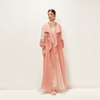 2022 Middle East Muslim Embroidery Wave Point CHIFFON FLOWER Cutting Women's Coat