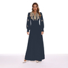 2022 Muslim New Fashion Arabian Elegant and Thin Embroidered White Long Dress